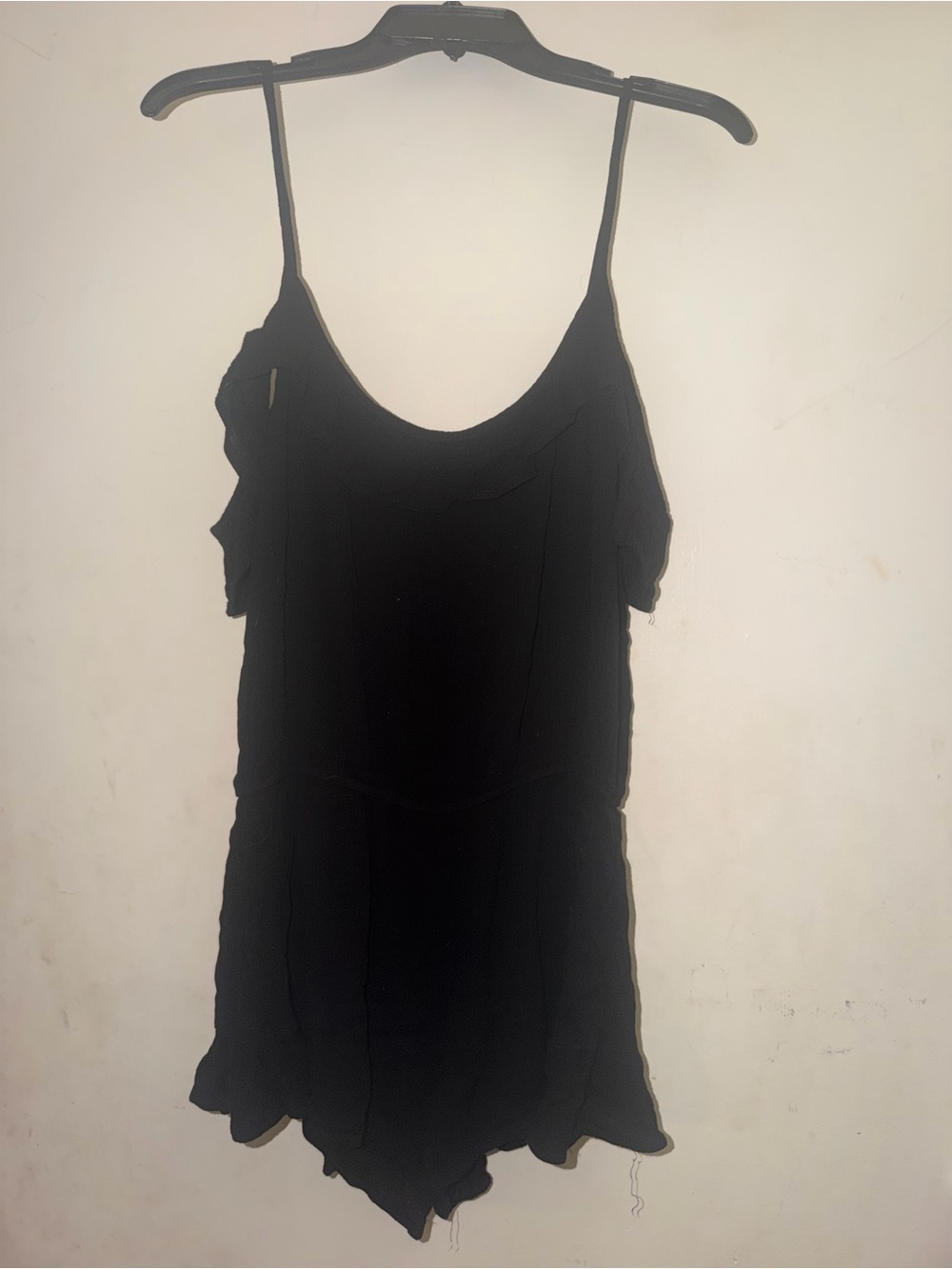 Ambiance Black Ruffled Romper